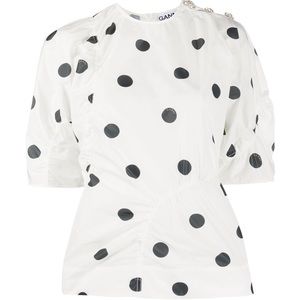 NWT GANNI Polka Dot Top